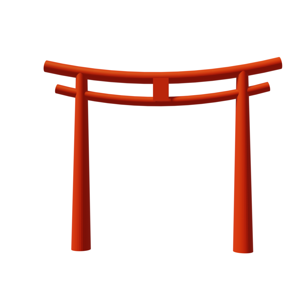 red Japanese gate Torii transparent png