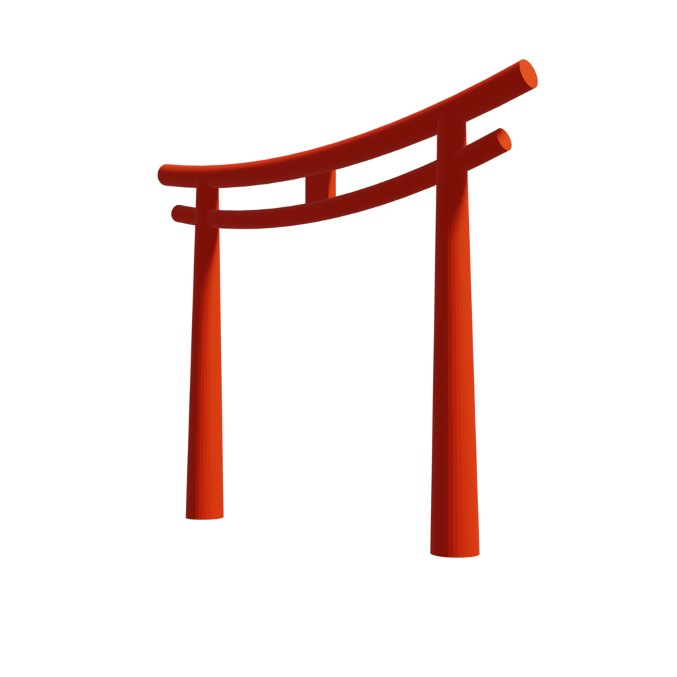 red Japanese gate Torii transparent png