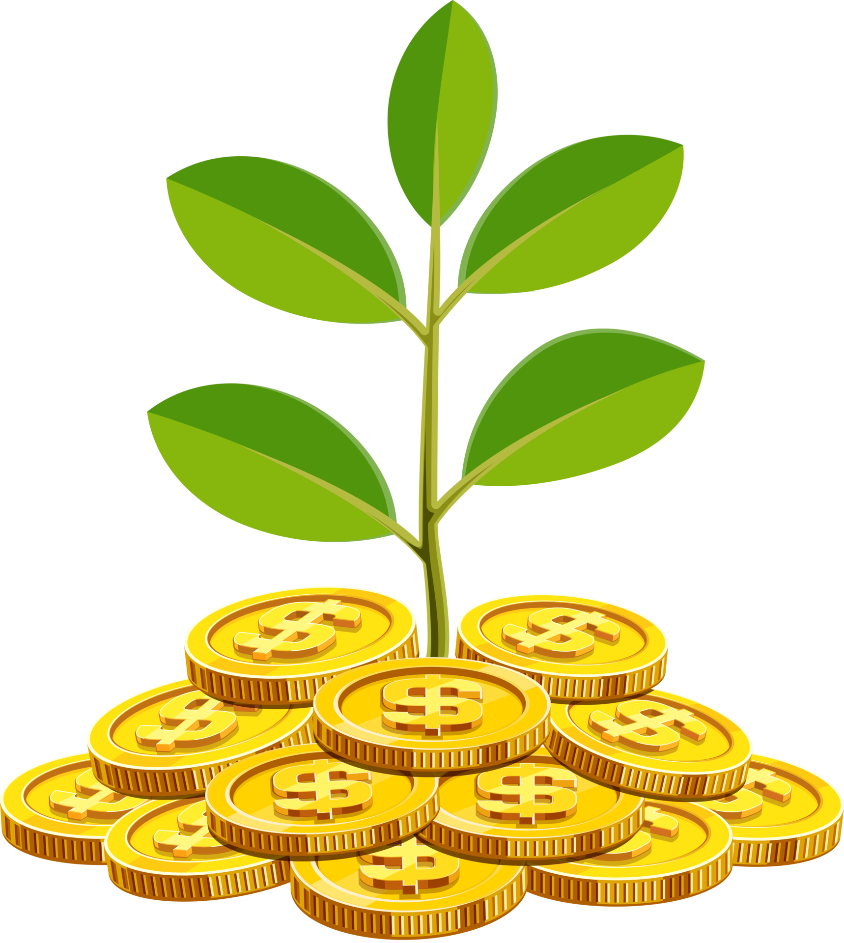 gold coins plant 18921829 PNG