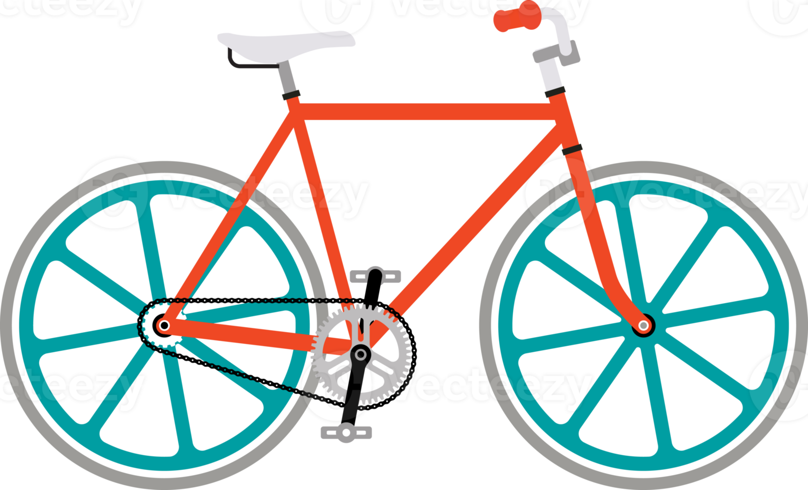 bicycle color illustration png