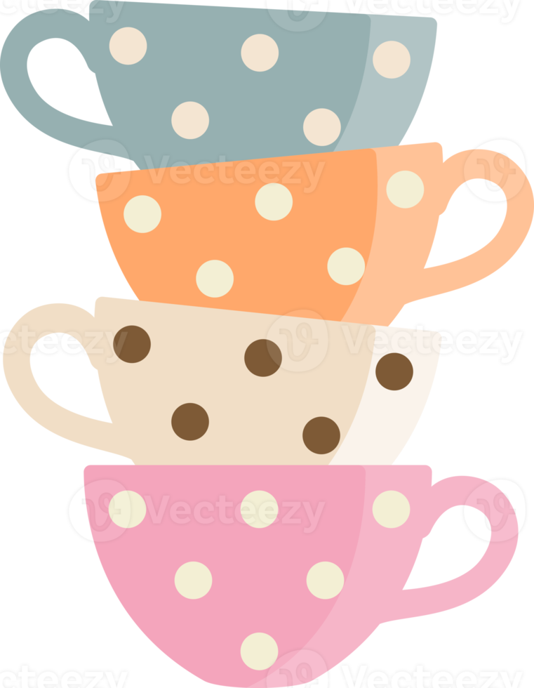Coffee cup flat color png