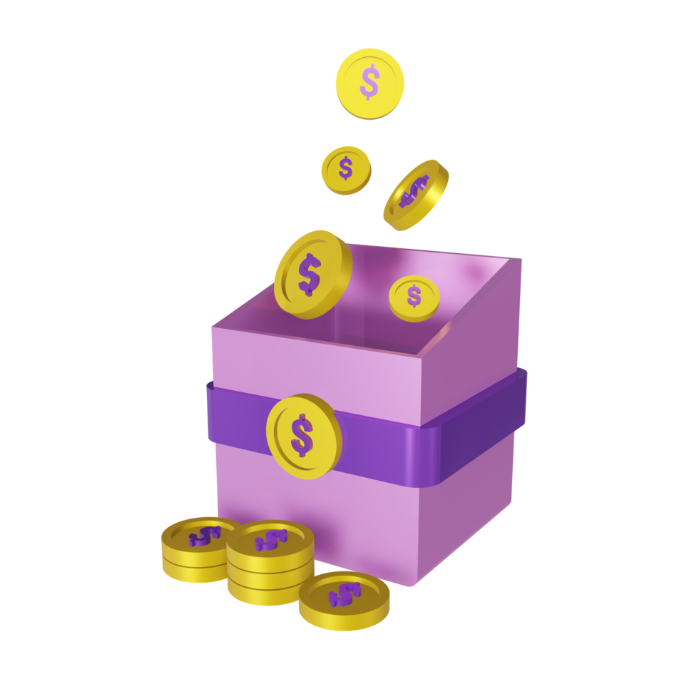 3D Money Safe icon with transparent background, perfect for template design, UI or UX and more. png