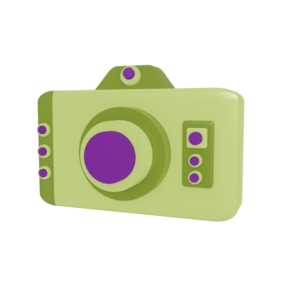 3D camera icon with transparent background, perfect for template design, UI or UX and more. png