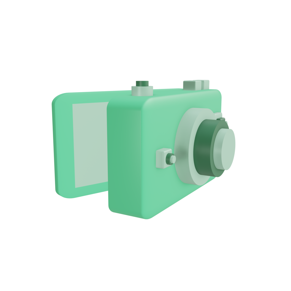 3D camera icon with transparent background, perfect for template design, UI or UX and more. png