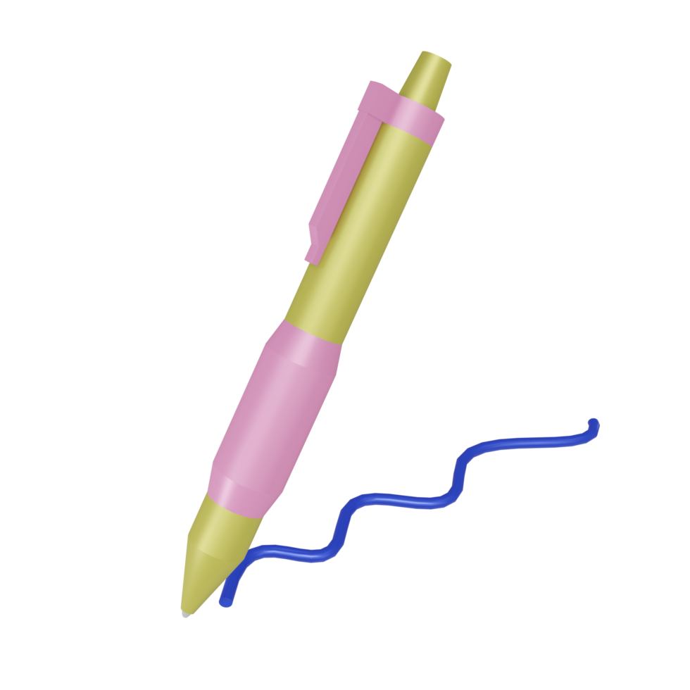 3d penna icona con trasparente sfondo, Perfetto per modello disegno, ui o UX e di più. png