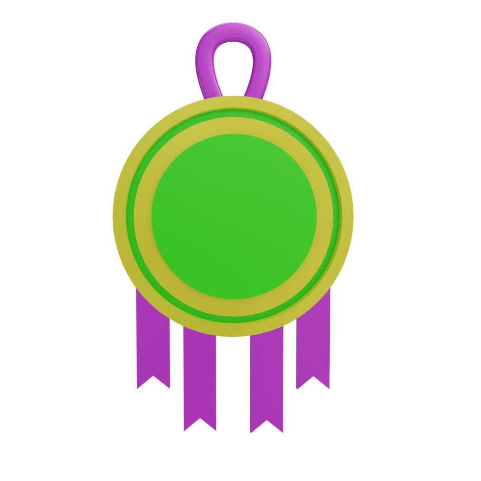 3D medal icon with transparent background, perfect for template design, UI or UX and more. png