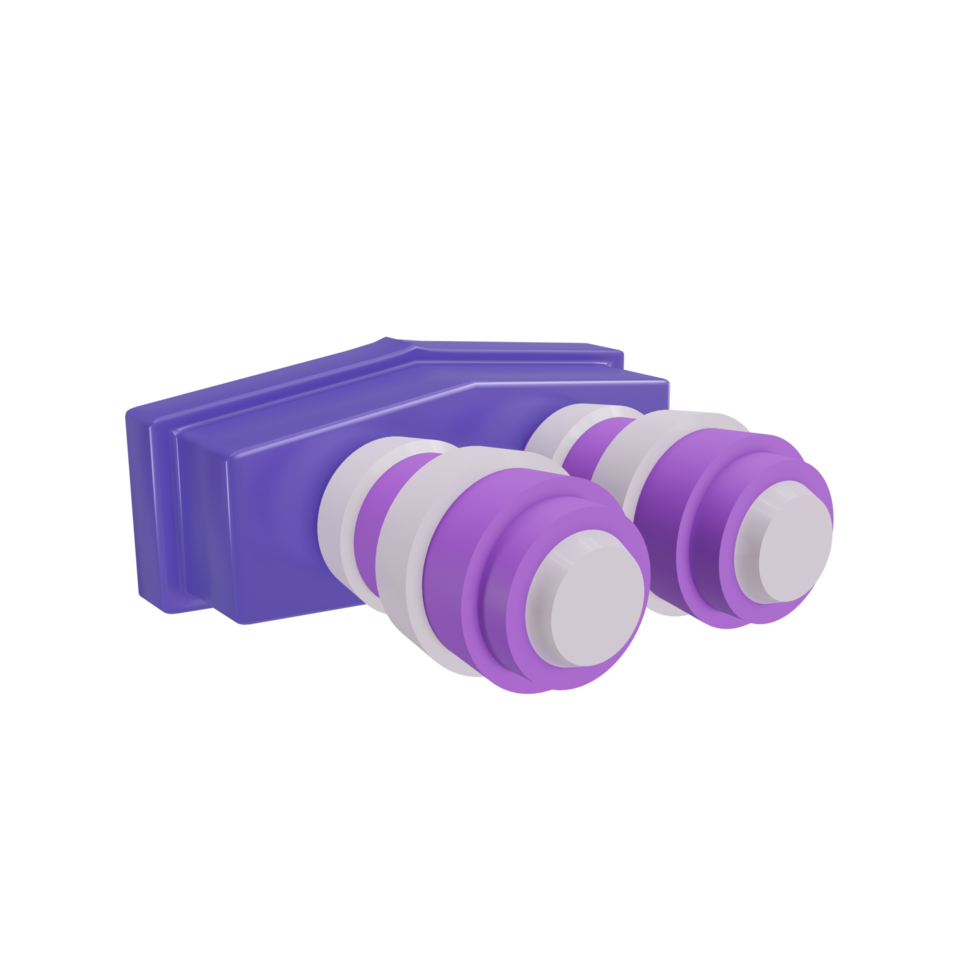 3D binoculars icon with transparent background, perfect for template design, UI or UX and more. png