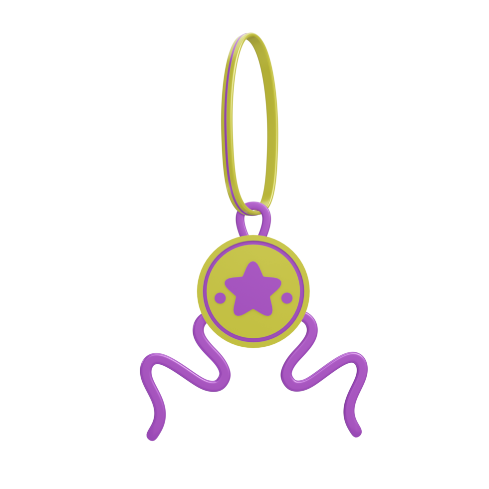 3D medal icon with transparent background, perfect for template design, UI or UX and more. png