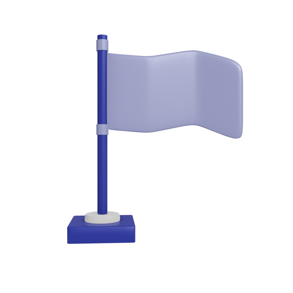 3D flag icon with transparent background, perfect for template design, UI or UX and more. png