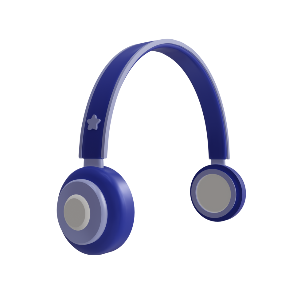 3D headphone icon with transparent background, perfect for template design, UI or UX and more. png