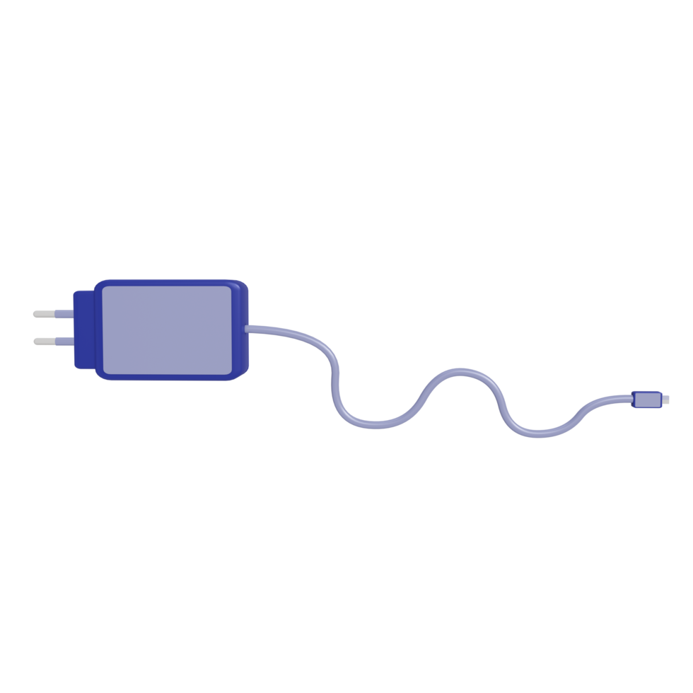 3D charger icon with transparent background, perfect for template design, UI or UX and more. png
