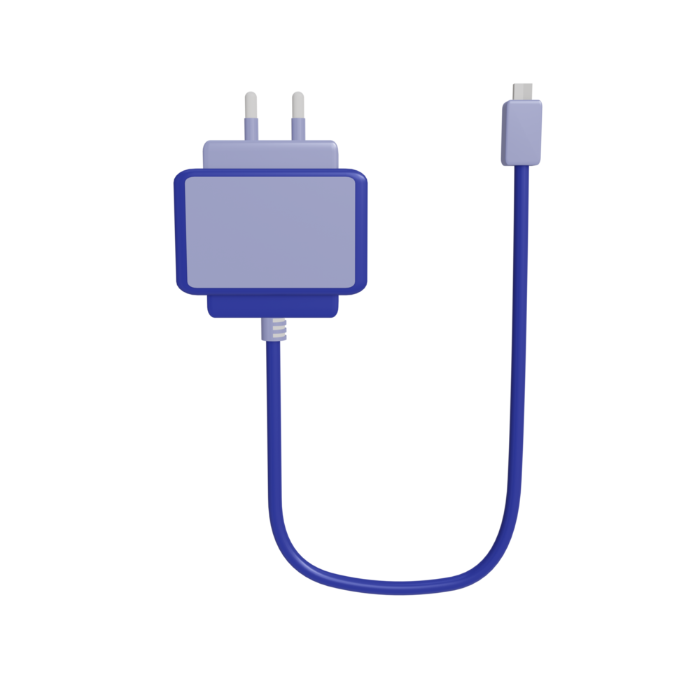 3D charger icon with transparent background, perfect for template design, UI or UX and more. png