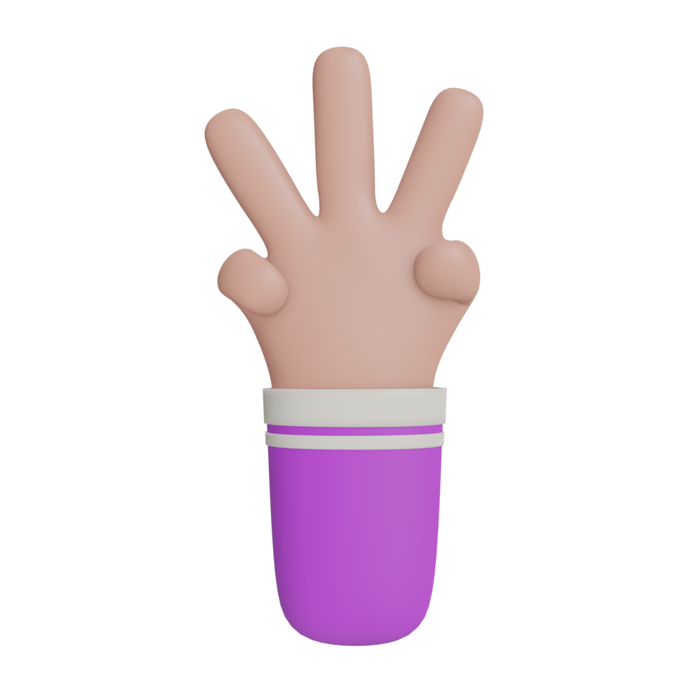3D hand pose icon with transparent background, perfect for template design, UI or UX and more. png