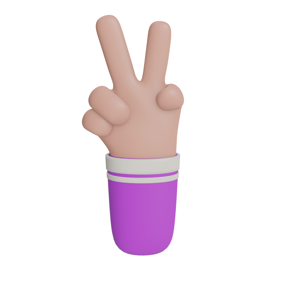 3D hand pose icon with transparent background, perfect for template design, UI or UX and more. png