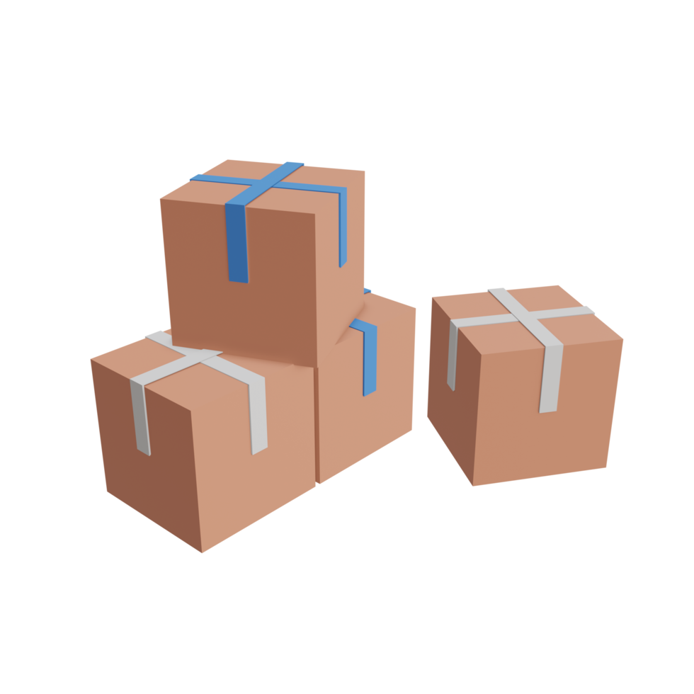 icono de caja de elementos 3d con fondo transparente, perfecto para el diseño de plantillas, ui o ux y más. png