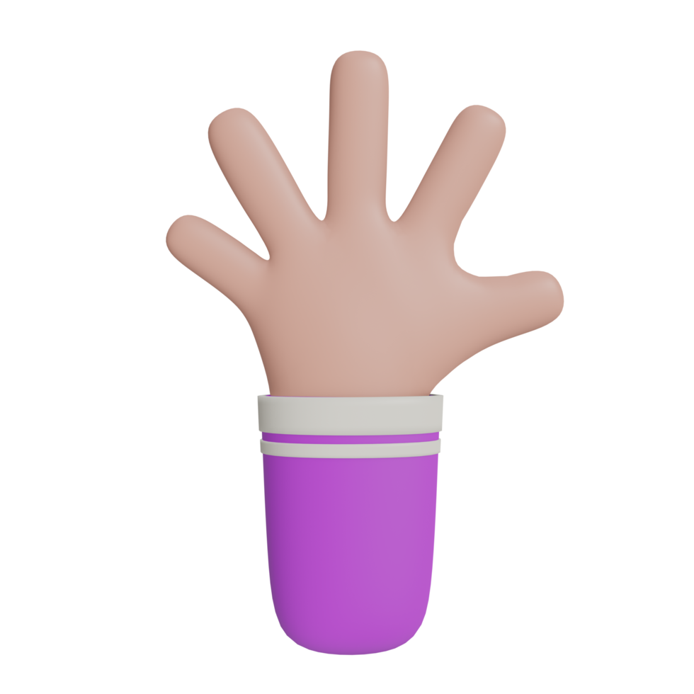 3D hand pose icon with transparent background, perfect for template design, UI or UX and more. png