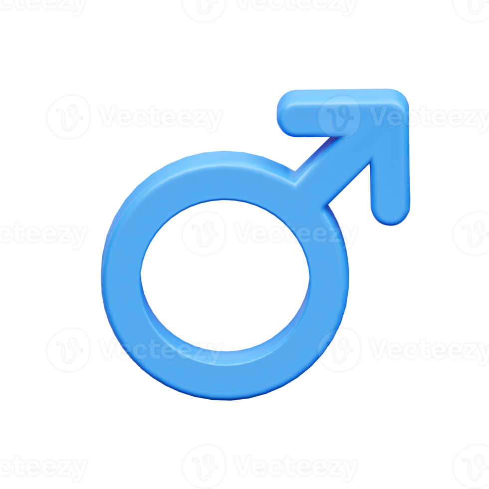 3d Male Gender Symbol Sign png