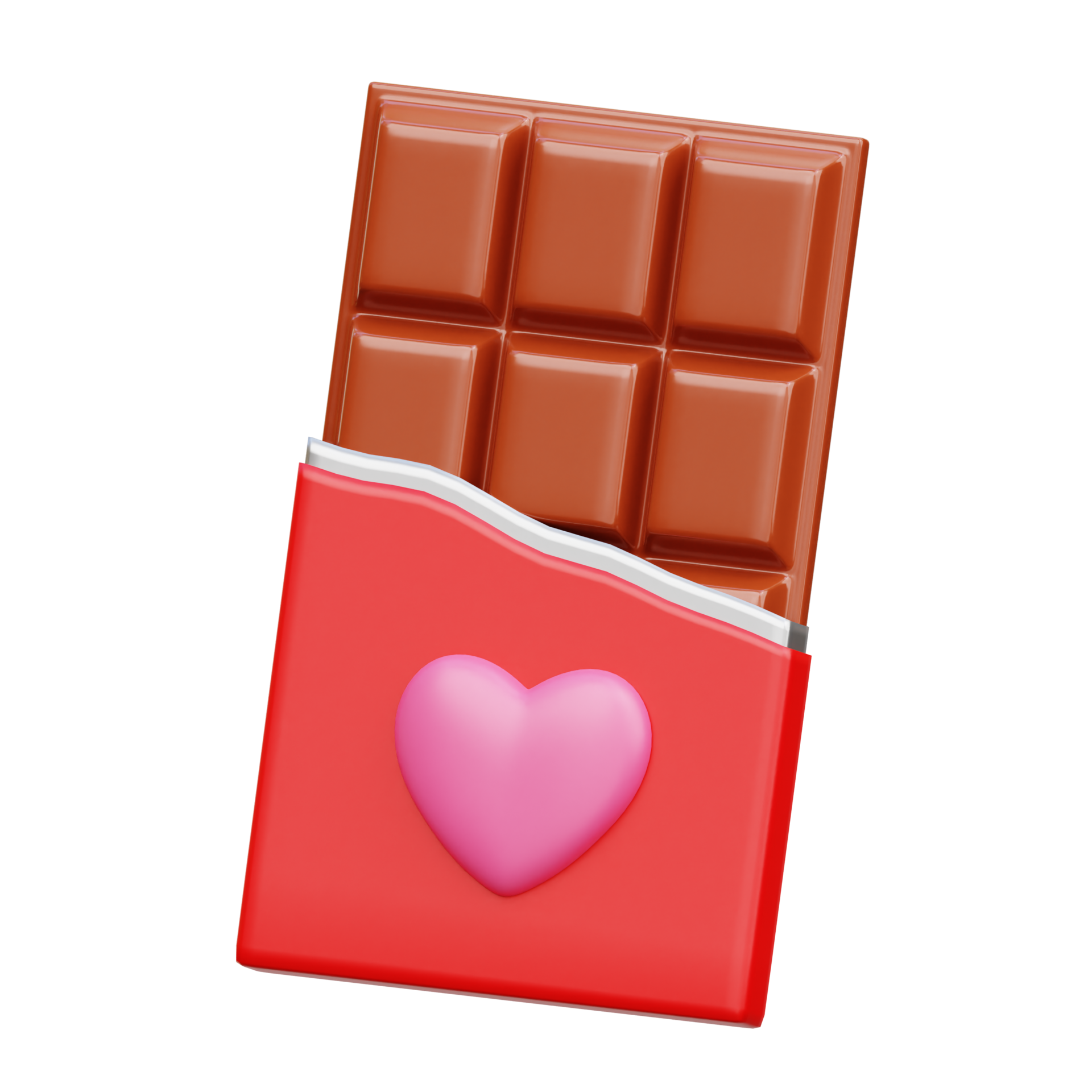 3d Valentine Chocolate Bar, 3d illustration 18922144 PNG