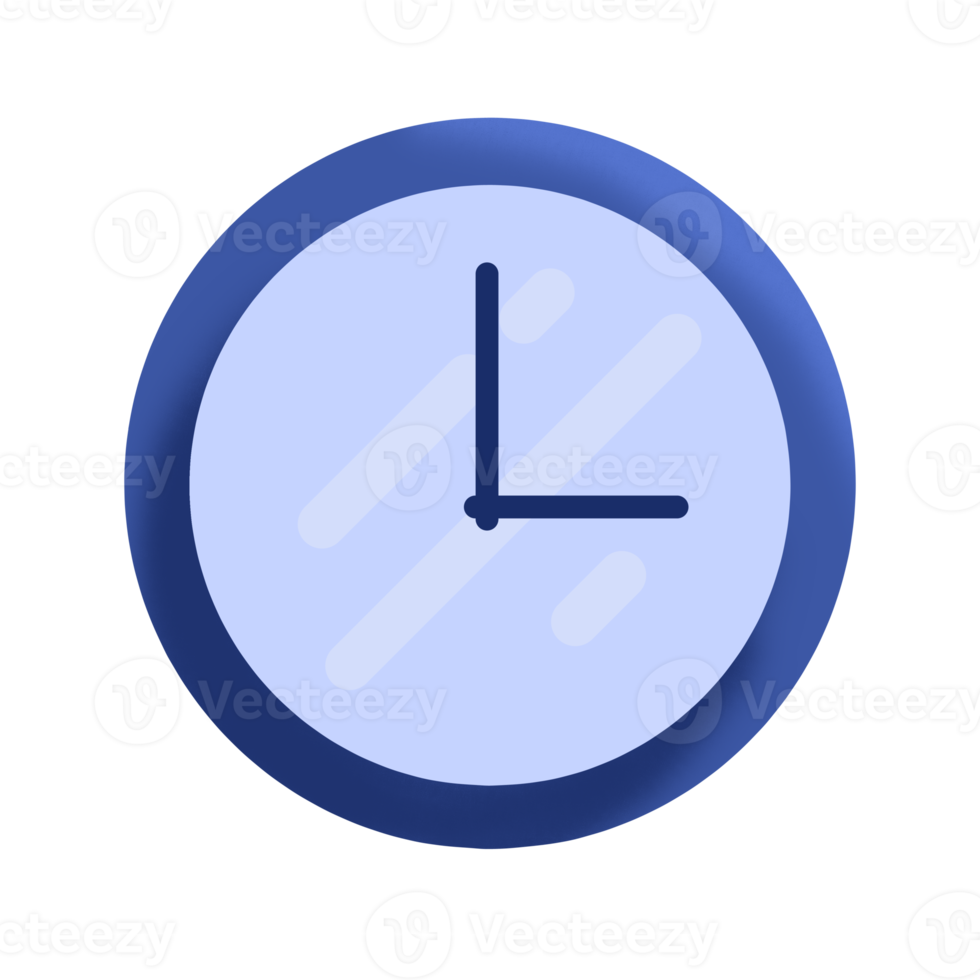 Wall clock illustration showing 3 o'clock png