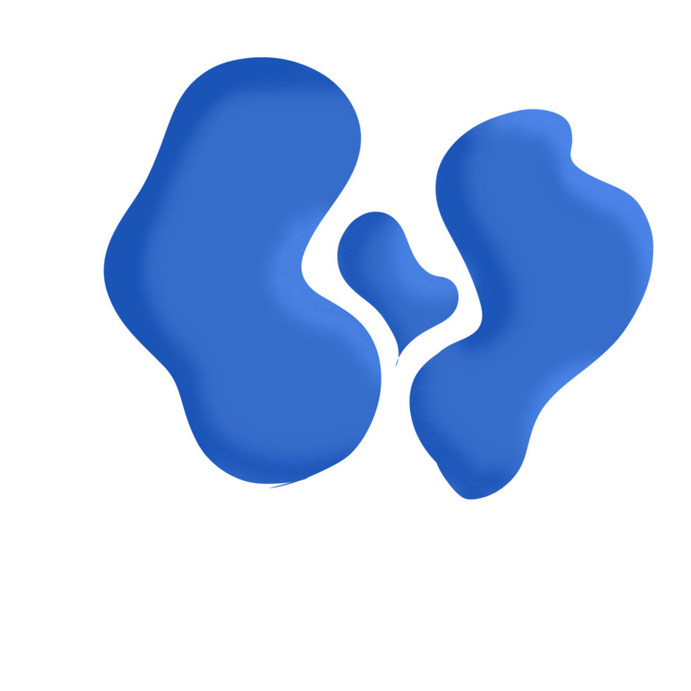 Abstract blue 3d illustration element png
