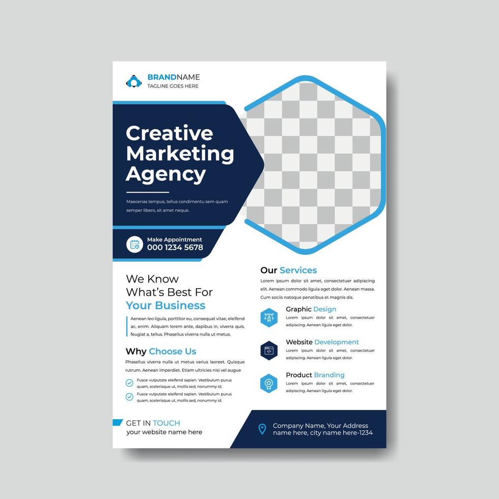 Creative Business Flyer Design Template 18922382 Vector Art at