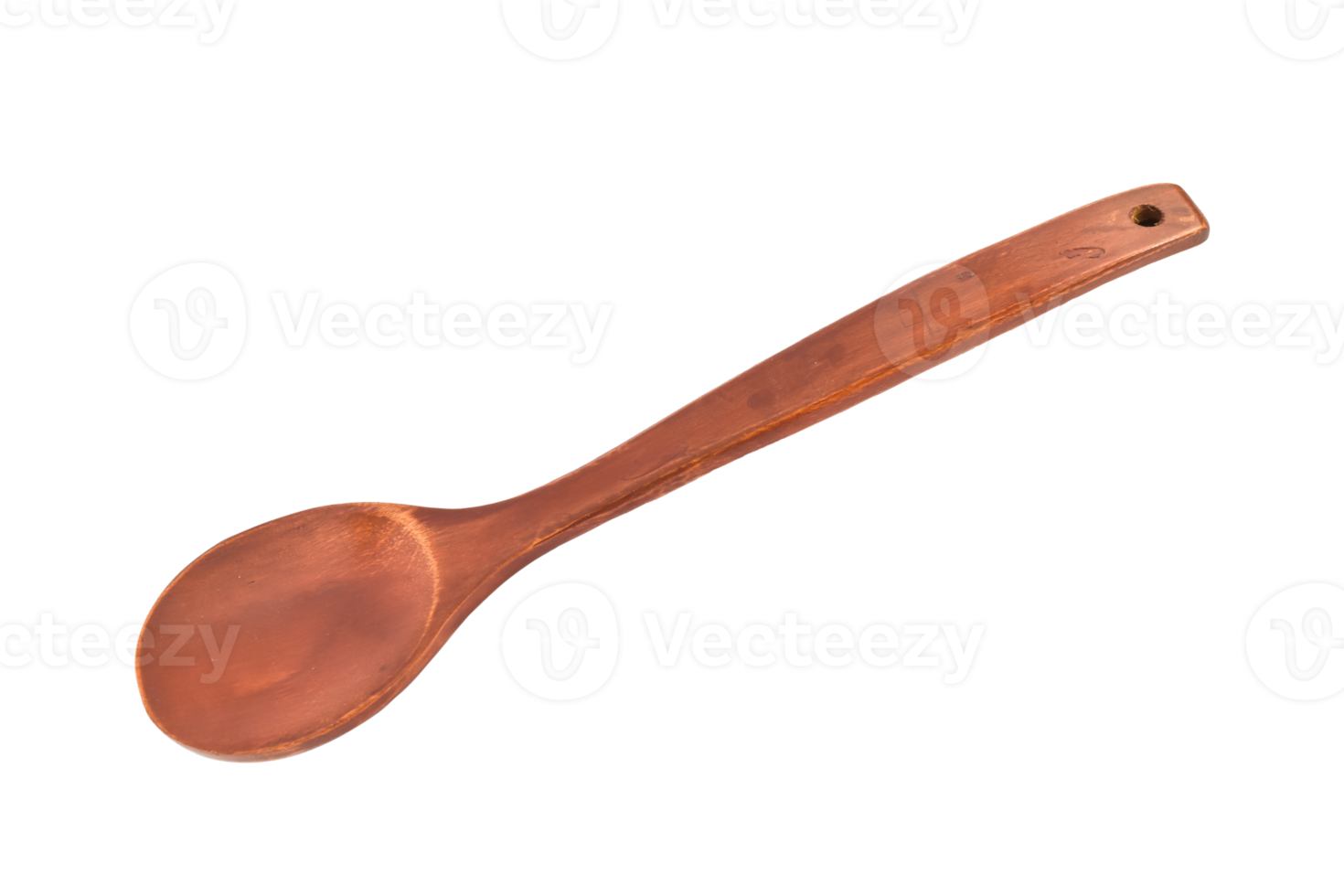 Wooden spoon isolated on transparent background PNG file