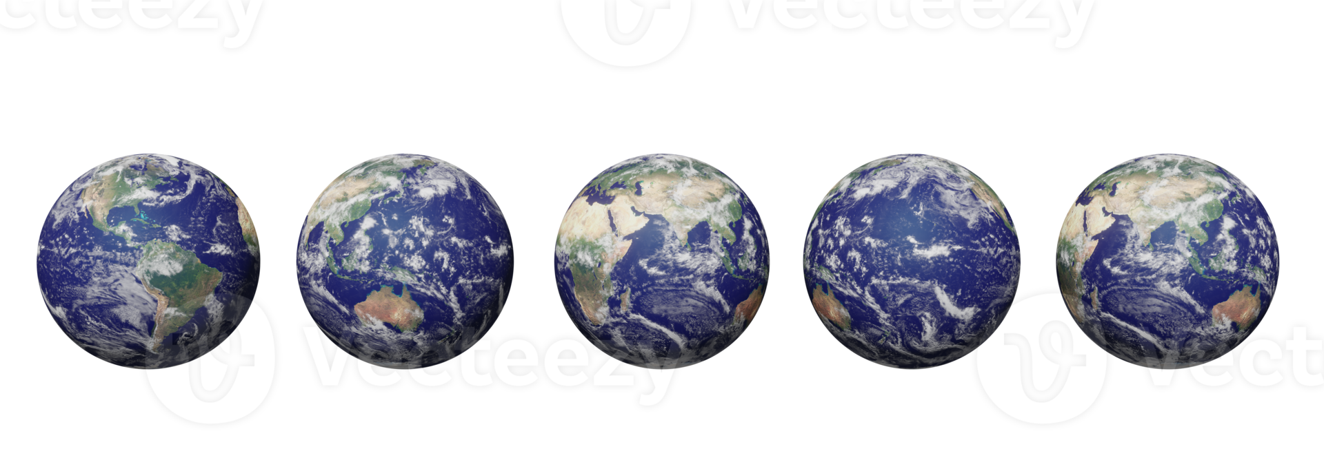 3d rendering, Planet Earth globe, isolated on transparent background - PNG format.