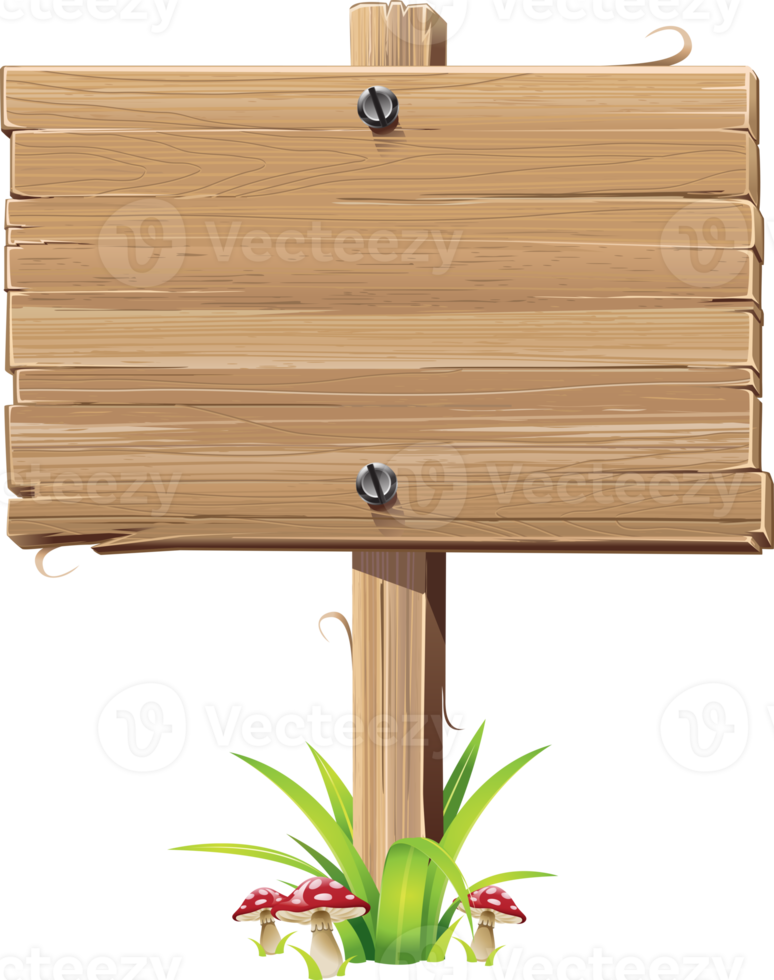 wood sign illustration png