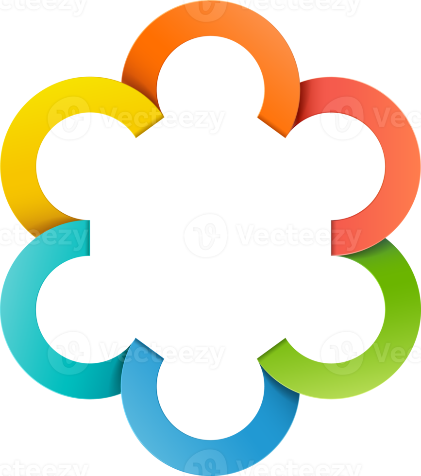 Abstract circle infographic template png