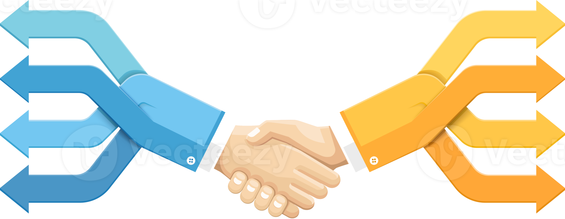 Handshake arrow symbol png