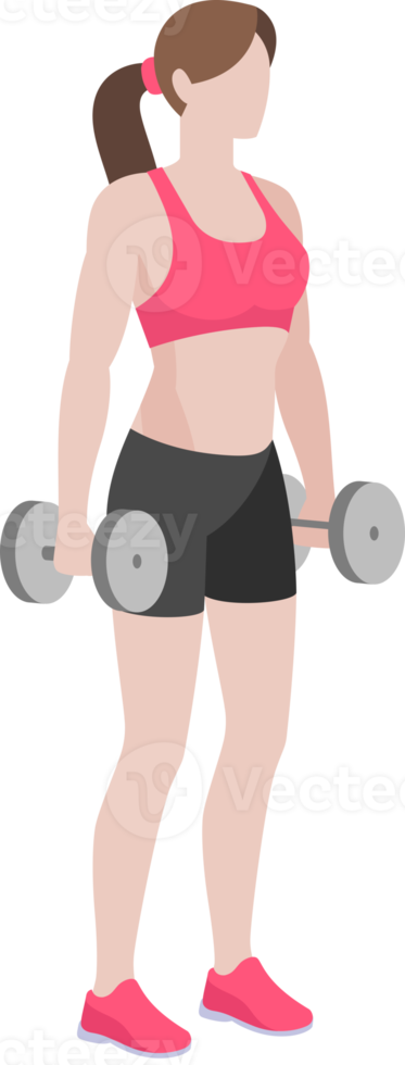 Woman workout fitness png