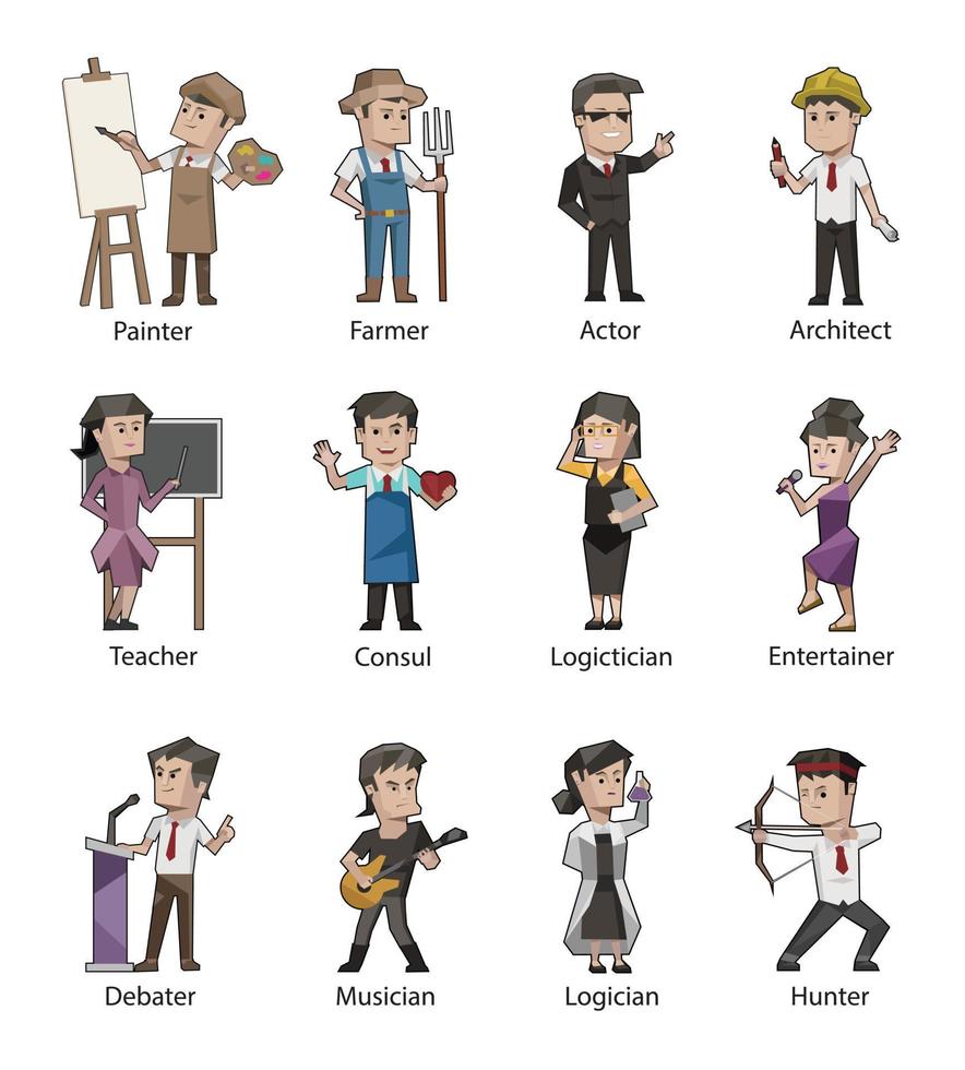 design icon character profession vector