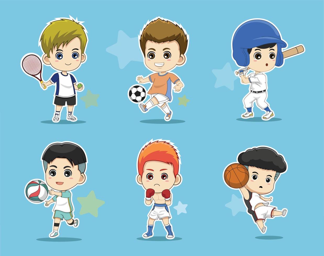 design kid sport character vector