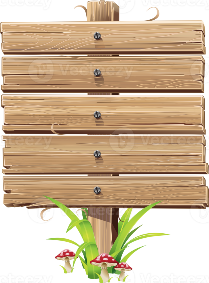 ilustración de letrero de madera png