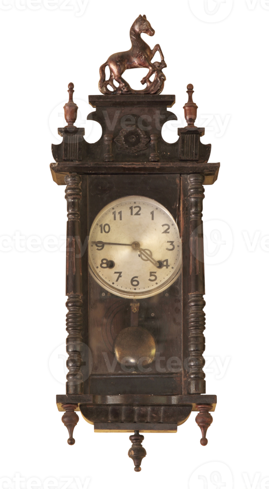 Old clock wood png