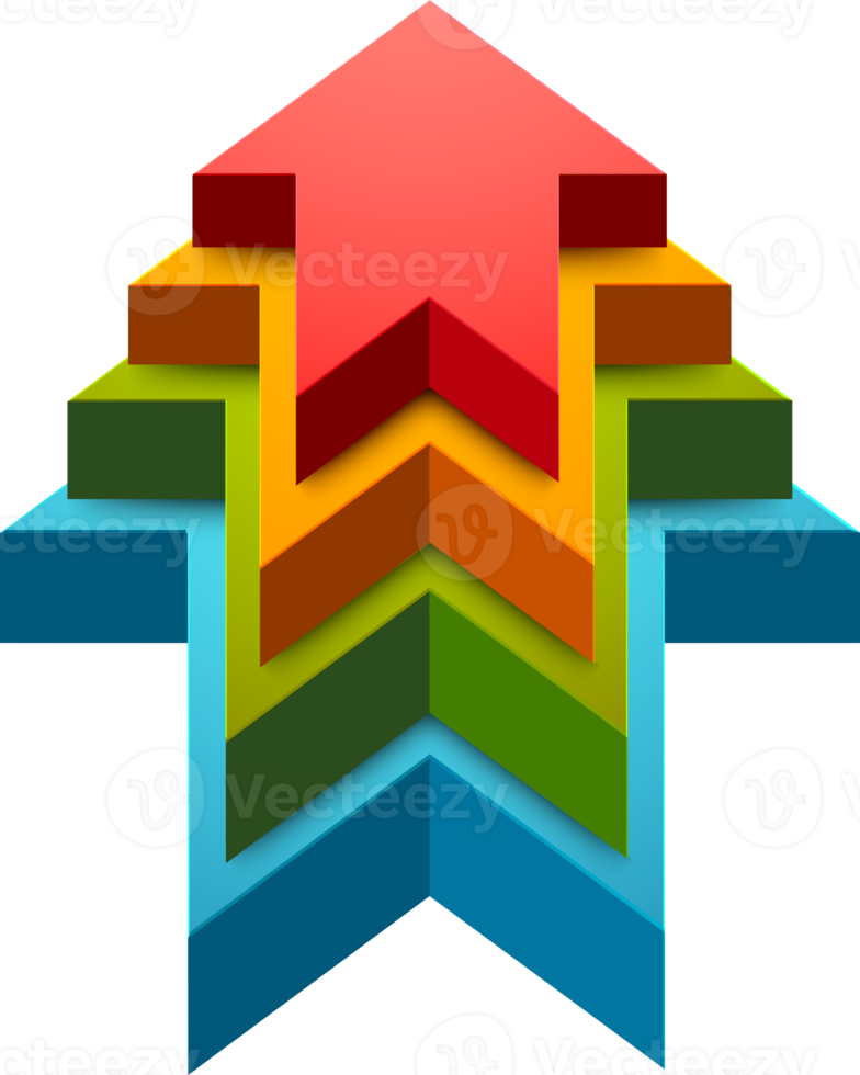 3d arrows element color png