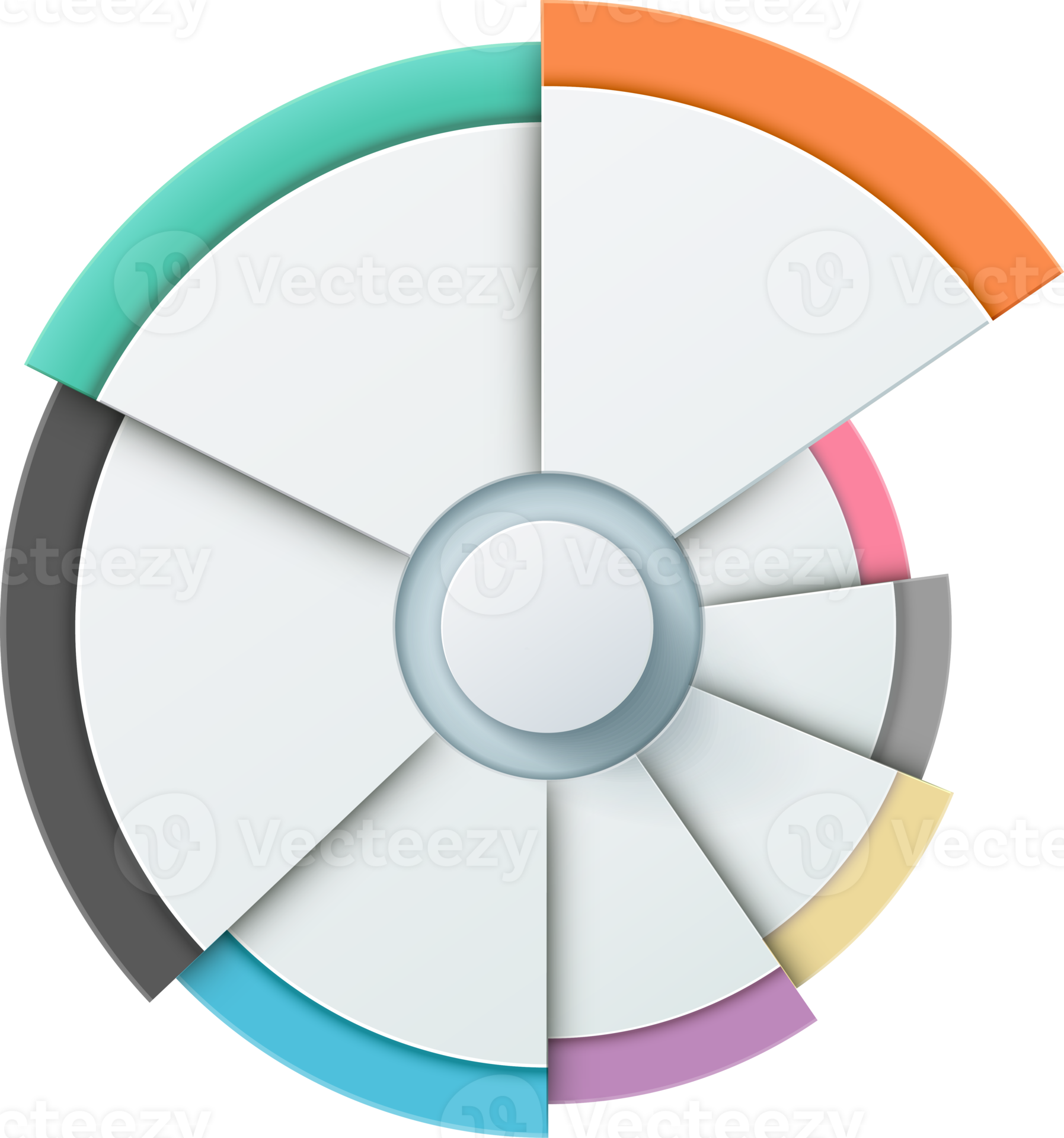 Abstract circle infographic template 18923071 PNG