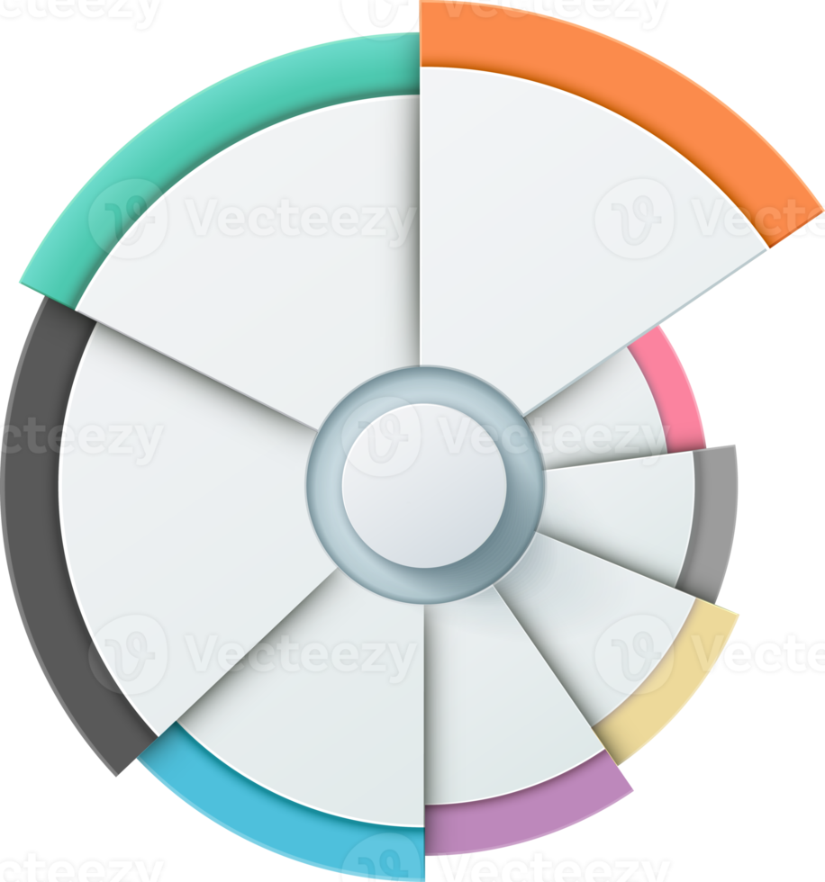 Abstract circle infographic template png