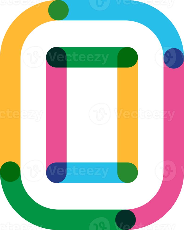 Alphabet line transparent color font style png