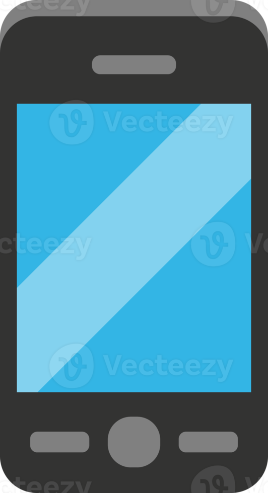 Mobile phone flat color png