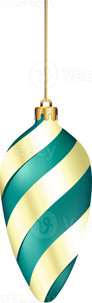 Natale palle ornamenti sospeso su oro filo png