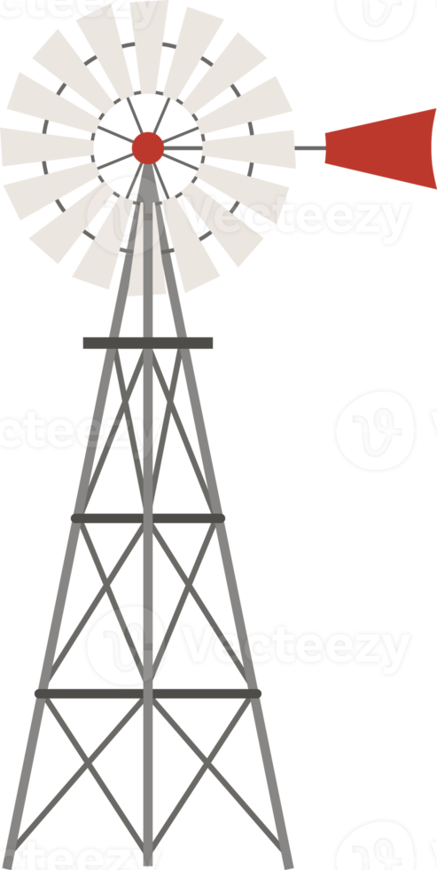 ilustração de cor de turbina eólica png