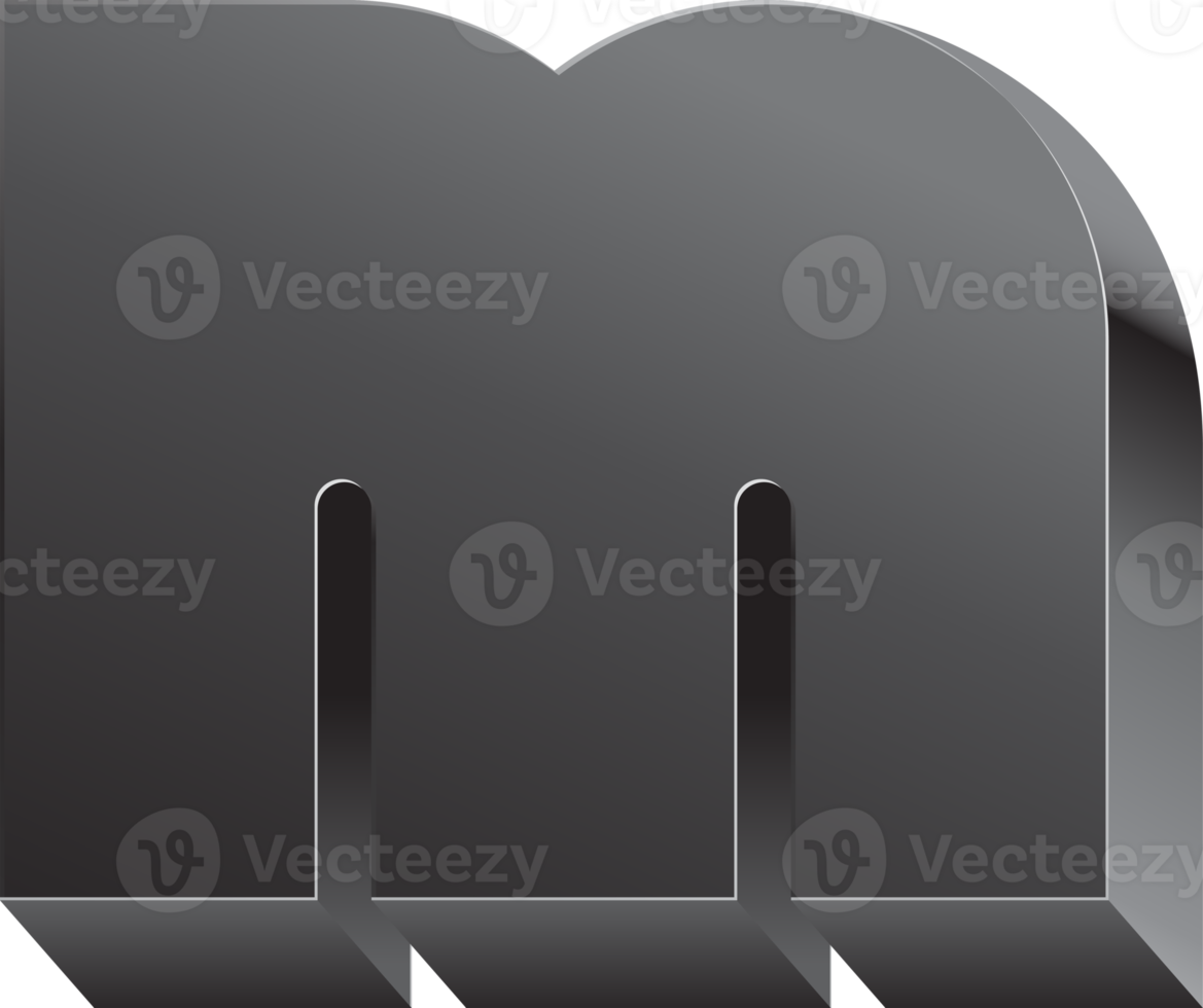 3D alphabet lowercase text png