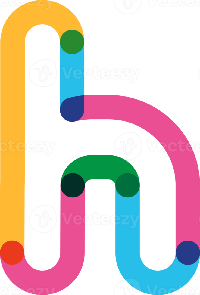 Alphabet line transparent color font style png