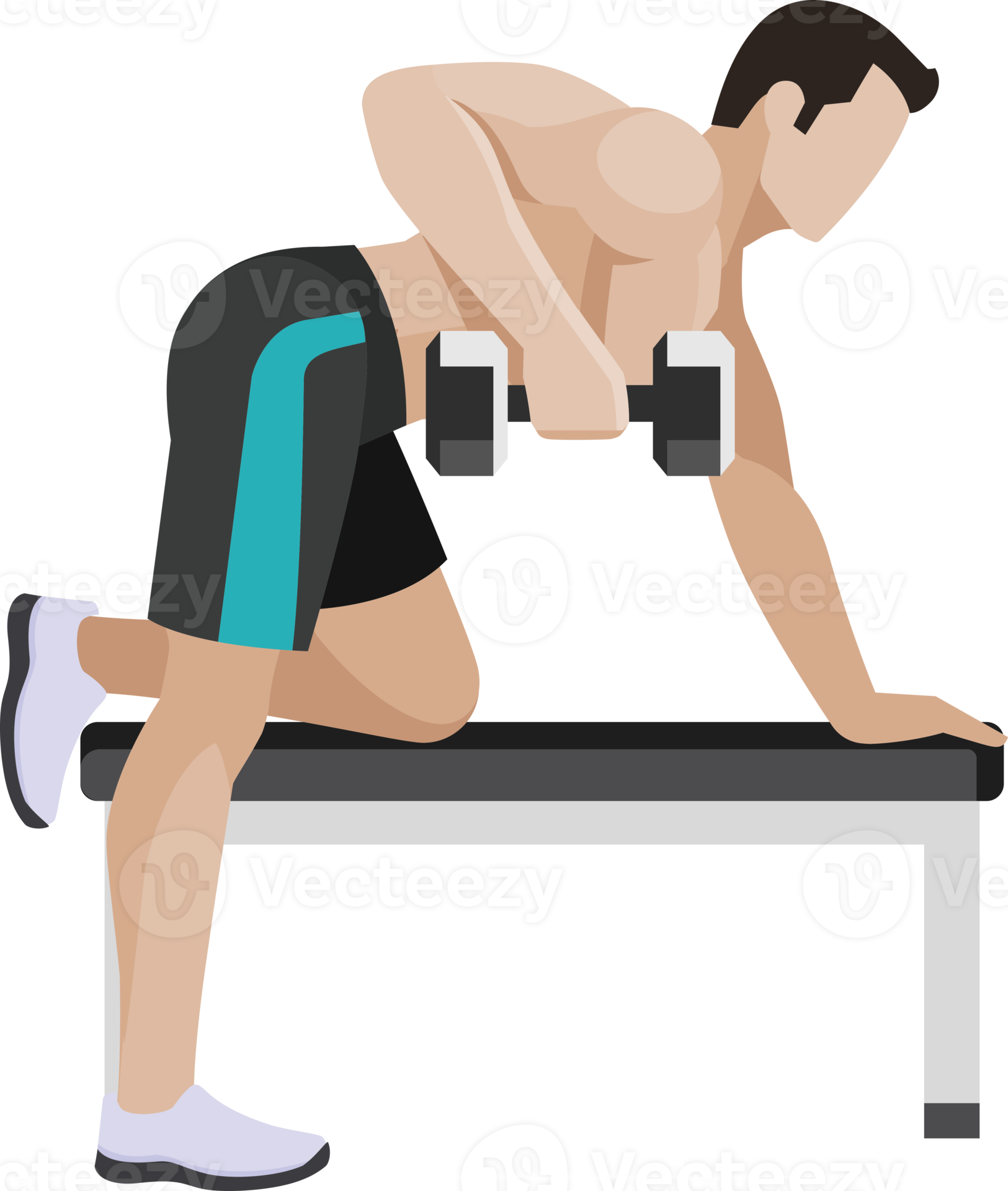 Weight Exercises People Flat Color 18923225 PNG weight-exercises-people-flat-color-18923225-png
