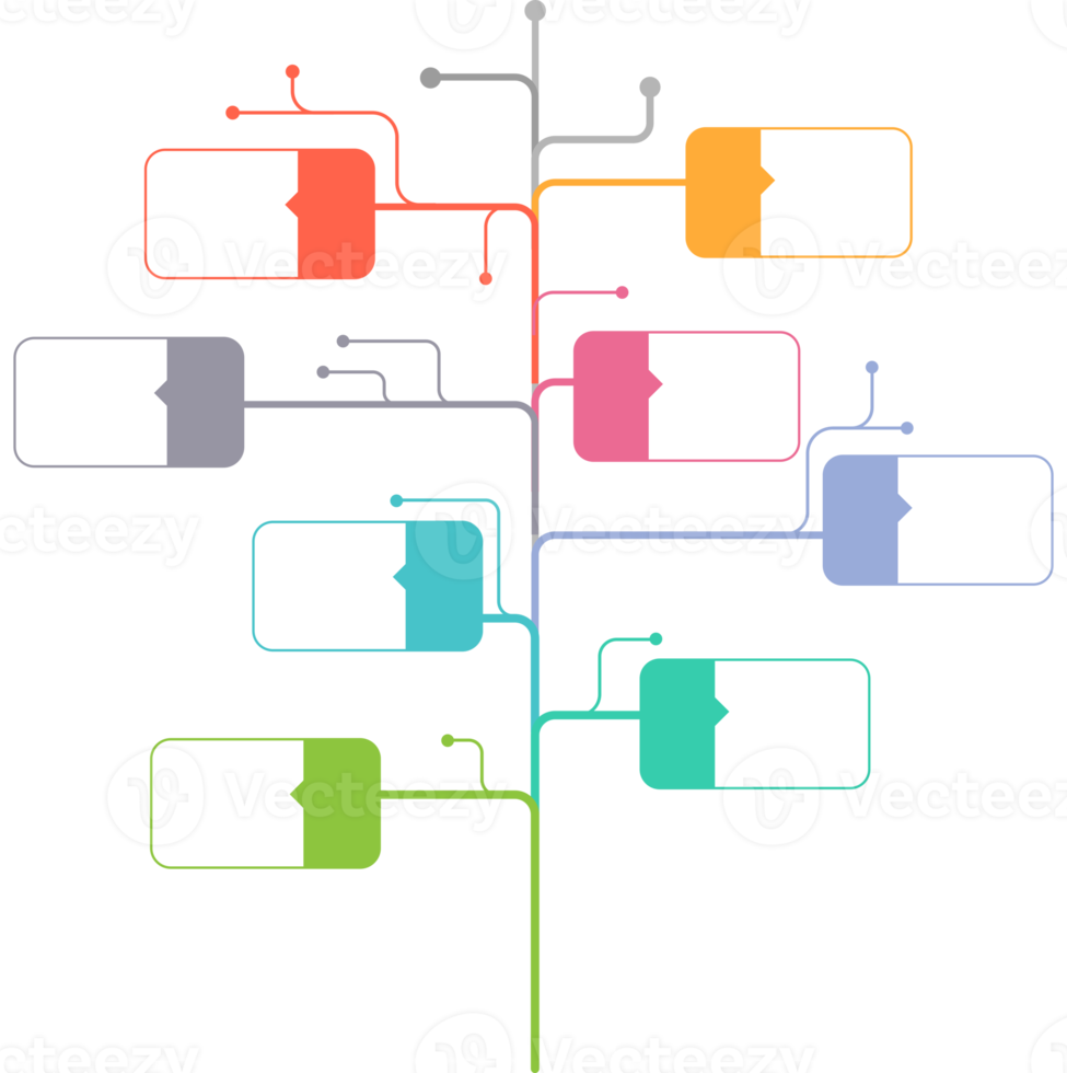 infographic line tree png