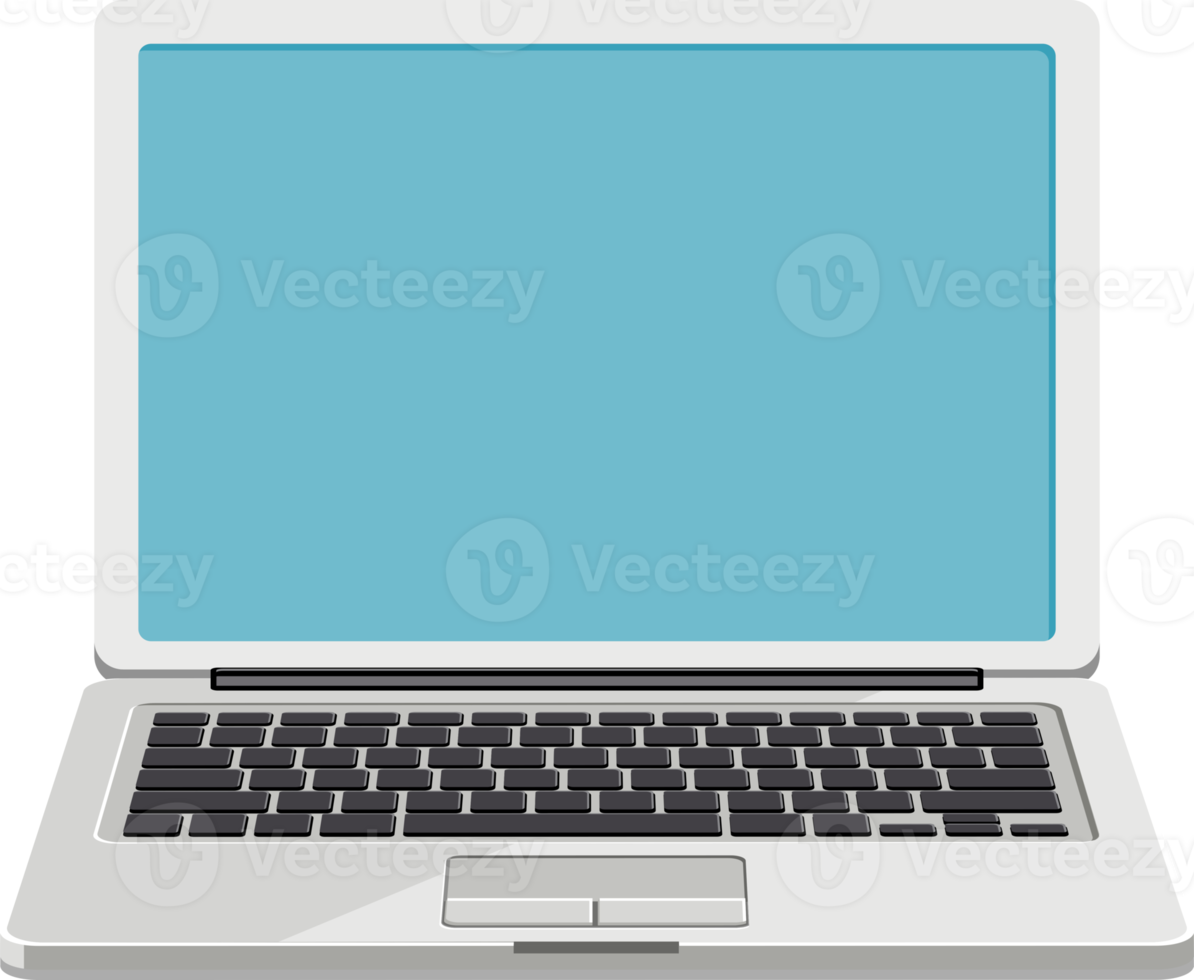 laptop computer flat color png