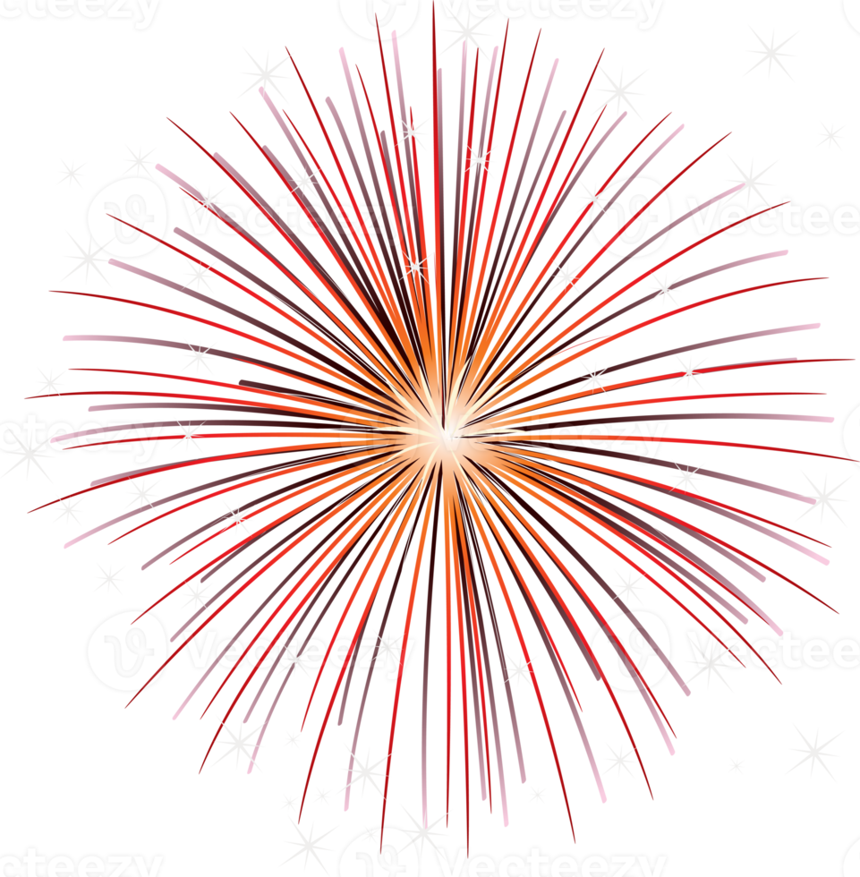 ilustración de elemento de fuegos artificiales png