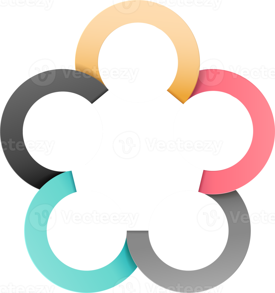 Abstract circle infographic template png