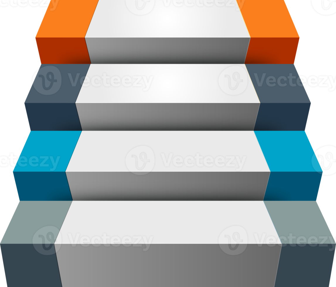 Staircase step infographic png